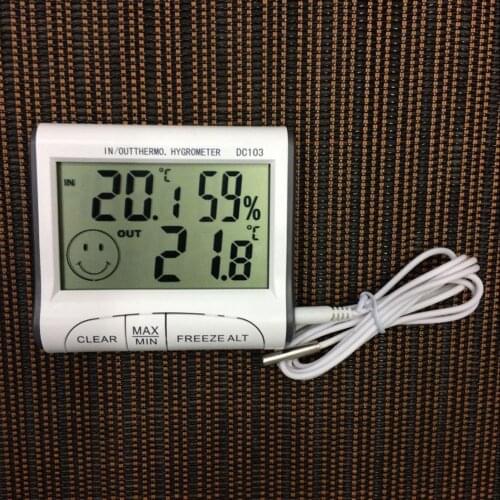 -10 to 50 Celsius Degree DC103 Electronic Hygrometer LCD Digital Thermometer Temperature Humidity Meter 20% RH ~ 99% RH