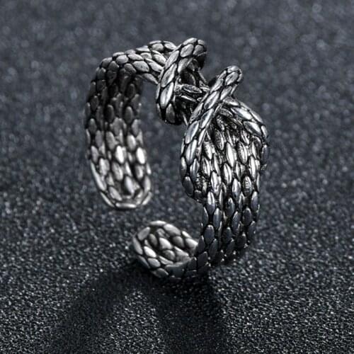 Vintage Weave Style Pattern Rings Fashion Silvery Color Knot Ring For Women Mens Trendy Jewelry Accessories Anillos Mujer