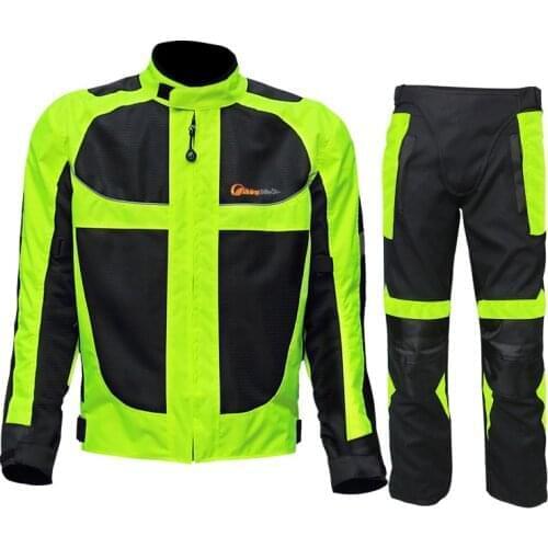 Motorcycle Jacket Pants Set Mens Jaqueta Motociclista Windproof Racing Suit Protective Motoqueiro Chaqueta Moto Hombre Verano