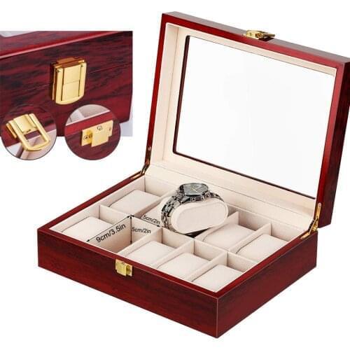 Wooden Watch Box 10 Slots Wood Holder Boxes For Men Women Watches Organizer Box 2 Grids Watch 5 slots Organizers dropshipping