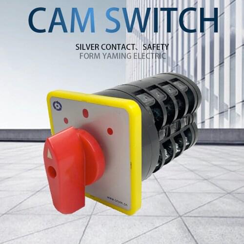 Cam Switch 16 Terminals 3 Positions DIY Rotary Changeover Switches LW5-16/4 Output Use For Motor Two Different Loads