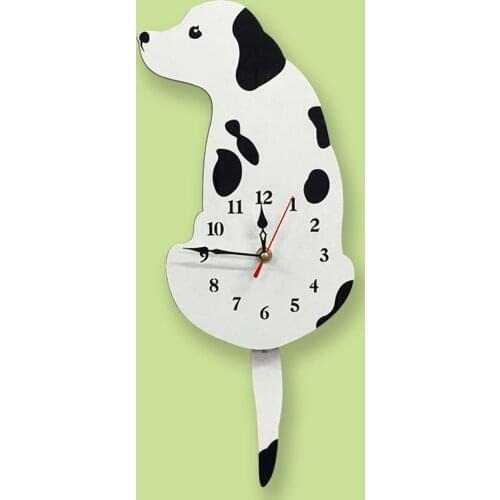 Cute Lovely Cartoon Tail Wagging Labrador Dog Silent Animal Decorative Time Watch Silently Home Decor Props