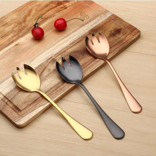 Gold Spoon Set Matte Stainless Steel Soup Spoon , salad fork, fruit fork, kitchen utensils, household goods, pasta