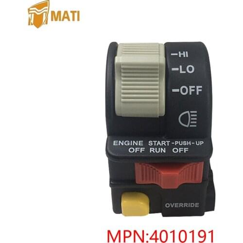 Mati Left Handlebar Switch Light Stop Switches for Polaris Scrambler 400 2X4 2009-2001 Xplorer 250 2000-2001 Replacement 4010191