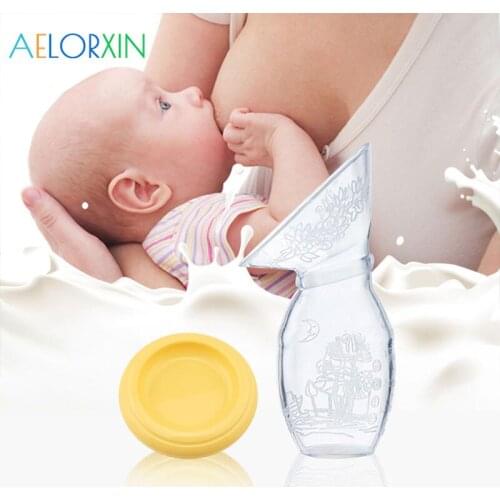 100ml Silicone Manual Breast Pump Maternal Milk Collector Holder Baby Breastfeeding Bottle Puerperal Nursing Accessories