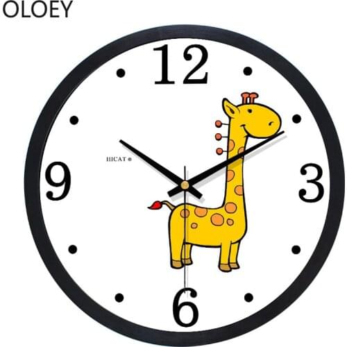 Modern Cartoon Wood Wall Clock Home Decor Living Room Bedroom Clocks Childrens Room Secret Stash Kitchen Montre Murale Watch