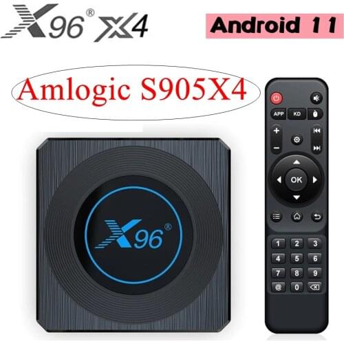 10PCS X96 X4 Android 11 TV Box Amlogic S905X4 Smart RGB Light 4G 32G 64G Dual Wifi Youtube AV1 Media Player TVBOX 8K Set top box