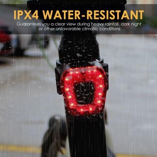 Bicycle Rear light Portable LED Taillight Rear Tail Safety Warning Cycling Light USB Rechargeable for MTB Bicycle Accessories