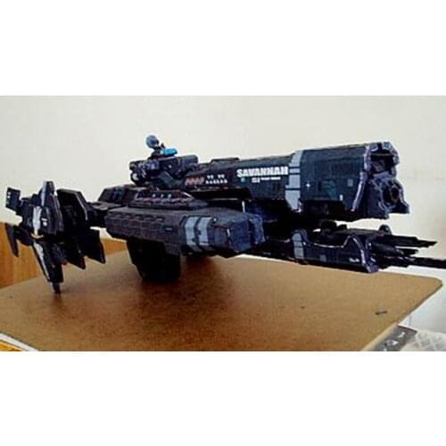 High quality UNSC Halo Super warship Space Battleship 3D Paper model kit