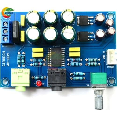 Ziqqucu AC/DC Dual 12V-24V Dual Double Channel TPA6120 Headphone Amplifier Board HIFI Stereo TPA6120A2 Headphone Amplifier