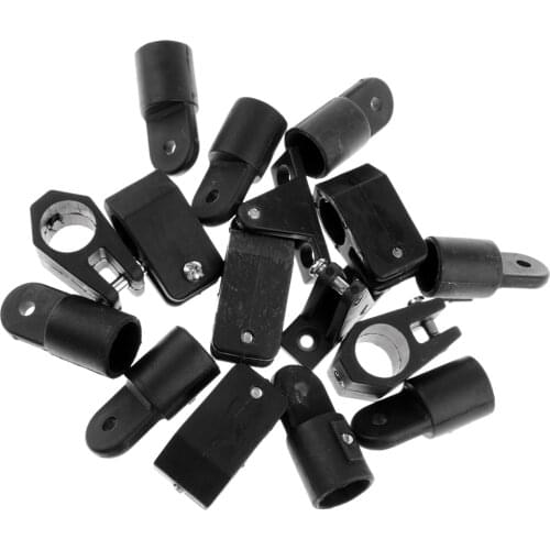 16 Pieces / Set Boat Deck Hinge Jaw Slide Eye End Cap for 4 Bow Bimini Top