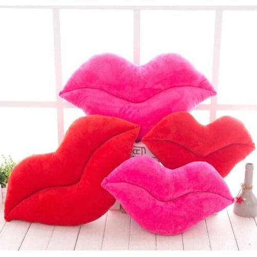 30cm Creative Pink Red Lips Shape Cushion Home Decorative Throw Pillow Sofa Waist Cushion Home Textile Cushion