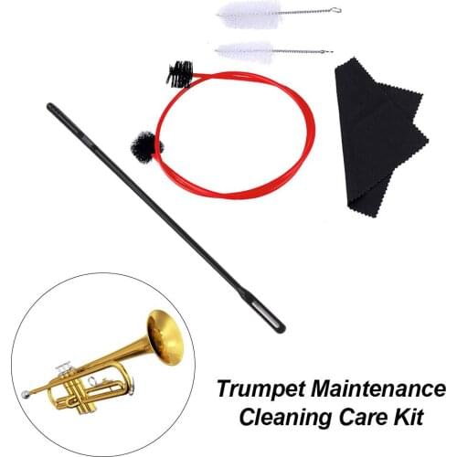 5PCS Trumpet Cleaning Brush Kit Mouthpiece Durable Flexible Brush Set