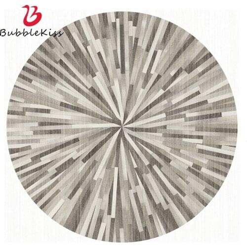 Bubble Kiss 2020 Customize Nordic Style Round Carpet Blue Gray Abstract Pattern Living Room Carpet Thicken Bedroom Decor Carpet