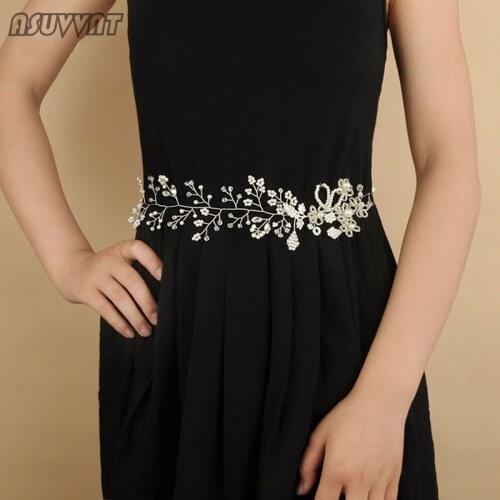 Noble Belt Flowers And Pearl Wedding Sash Belt Wedding Accessories Dress Belt Headband Prepare For The Bride Women Girl Party