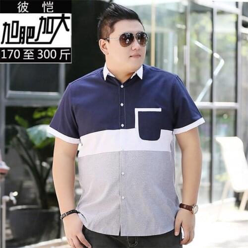Plus size 10XL 8XL 6XL 5XL 4XL Mens Summer Business Shirt Short Sleeves Turn-down Collar Tuxedo Shirt Shirt Men Shirts Big Size