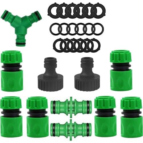 Quick Connector Nipple EURO 3/4'' Threaded Barb Adapter for 16mm PE Hose Pipe Garden Drip Irrigation Watering System Connect Set