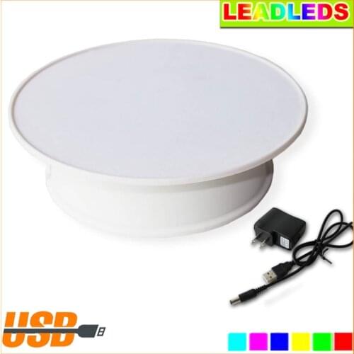 Pure white on top Rotating Turntable Decorating Revolving Modelling Tool Display Stand Plate For Jewelry Watch Digital Product