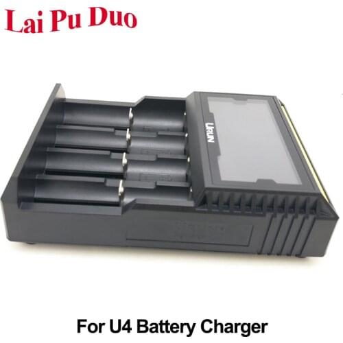 For Li-ion 18650 NI-MH NI-CD U4 Battery Charger LCD Intelligent 4 Port Universal Charger AA AAA 12V Batteries Cell