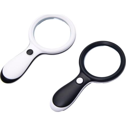 Compact Handheld Magnifier with Light Even Light 18 LED Lights for Seniors Children Newspapers Magazines Cards Coins Reading