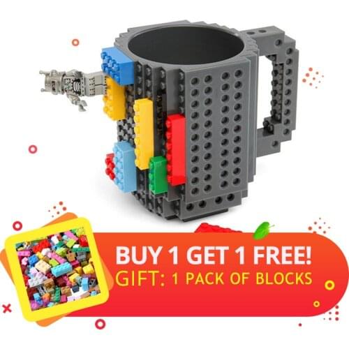 DIY Building Blocks Toy Milk Water Bottle Cup Coffee Mug Legoings Bricks Creative Kit Enlighten Toy For Kid Birthday Gifts