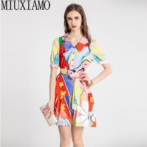 MIUXIMAO Summer Dresses With Sleeves