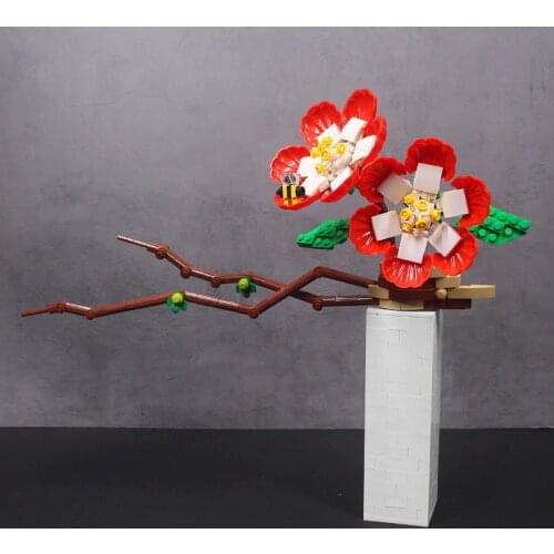 [MOC Hub] Flower Vase Building Blocks Toys Decoration Compatible Major Brand Kids Toys Early Learning Education Gifts