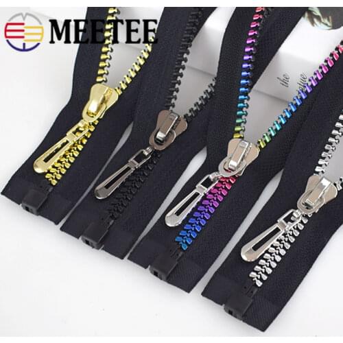 Meetee 2/5pcs 80cm 8# Eco-friendly Open-end Resin Zipper for Sewing Jackets Coat Down Zippers Zip DIY Garment Accessories KY922