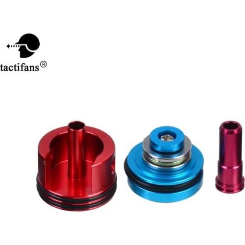TACTIFANS Tune up Kit Upgrade Set Piston Head Cylinder Head and Air Nozzle for softair Rifle AEG Paintball