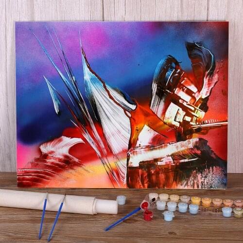 Abstract Bioakt DIY Painting By Numbers Complete Kit Acrylic Paints 50*70 Canvas Pictures Decorative Paintings Drawing