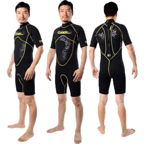 Slinx Original 1103 One-piece Short Sleeve Wetsuit For Men 3MM Neoprene Scuba Dive Wet Suit Keep Warm Anti UV Winter Swim Surf