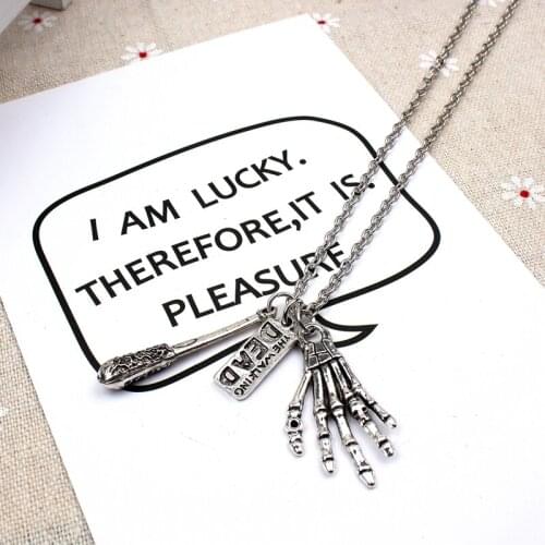 New Fashion The Walking Dead Necklace Pendants Short Long Women Men Collar Gift Jewelry Choker Bone hand