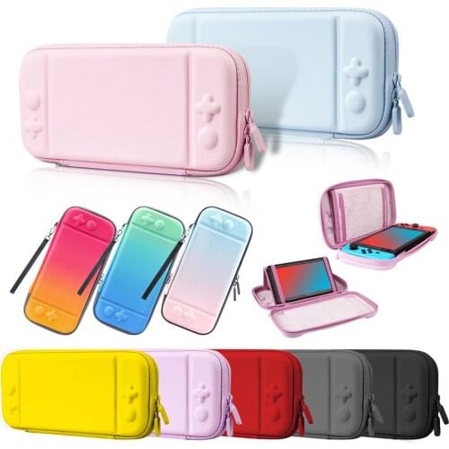 Portable EVA Hard Shell Storage Carry Bag Soft Brushed Interior Mesh Pocket Pouch Box With Console Stand For Nintendo Switch