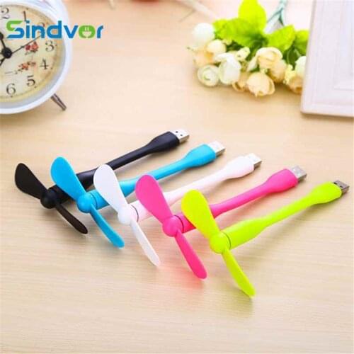 Portable Air Cooling Fan Flexible Mini USB Fan Bendable Removable Summer USB Gadgets Low power for Powerbank PC Laptop