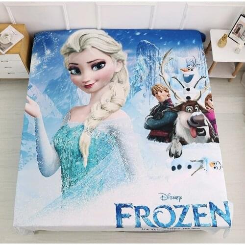 Disney 3D Cartoon Sheets Snow Queen Elsa Anna Princess Mermaid Bedding Accessories for Baby Boys and Girls Children Bedding Gift