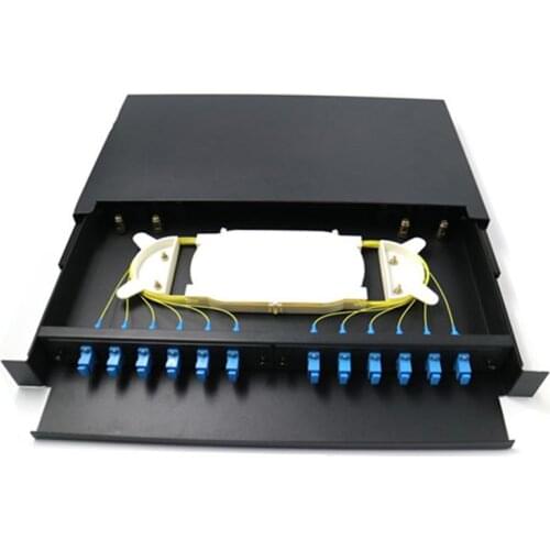 ODF Pull type optical fiber distribution frame 19 inch 12 core Rack Mounted Indoor Patch Panel