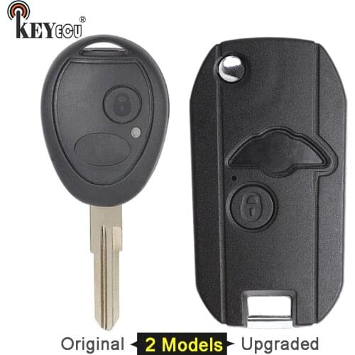KEYECU for Land Rover Discovery Replacement Origianl / Upgraded Modified Flip Folding 2 Button Remote Car Key Shell Case Fob