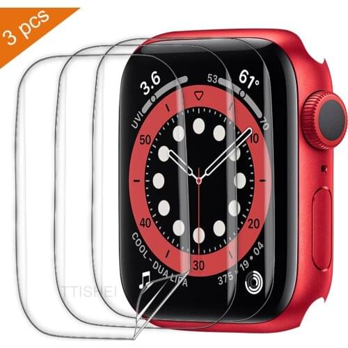 Screen protector for appla watch Series 6 SE 44mm 40mm film Flexible TPU max cover for iwatch 5 4 screen protector films bumper