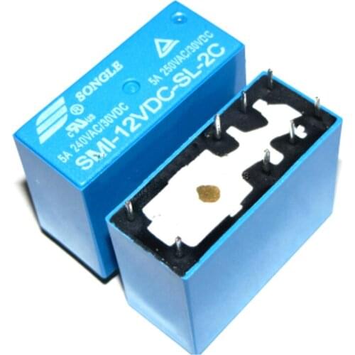 100PCS/lot Power relays SMI-05VDC-SL-2C SMI-12VDC-SL-2C SMI-24VDC-SL-2C 5V 12V 24V 5A/250VAC/30VDC 8pin