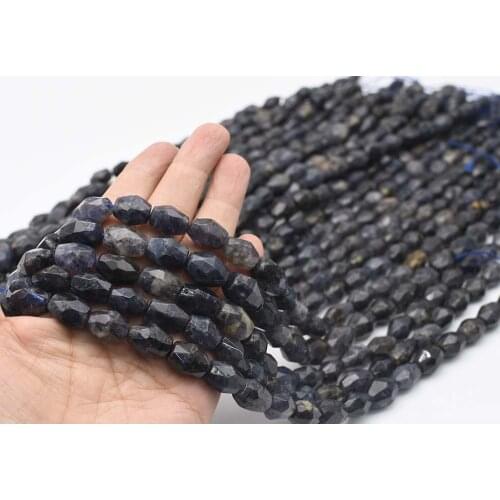 12x16-13x16mm AA Natural Faceted iolite irregular Oval Stone Beads For DIY necklace bracelet jewelry make 15 "free delivery