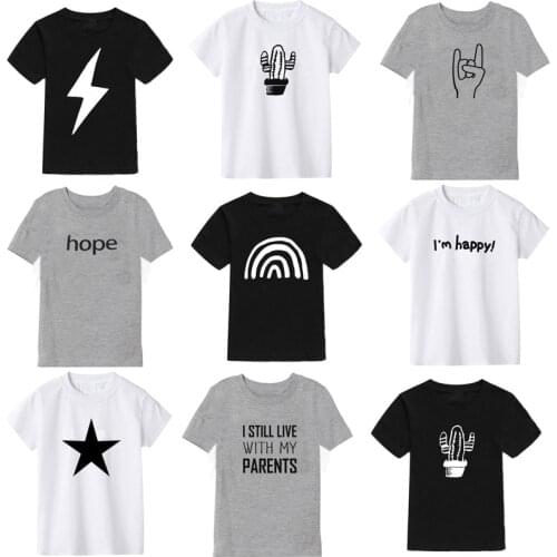 2021 summer fashion printed cotton childrens T-shirt boys t shirts girls tshirt kids t shirt kids tops children clothes