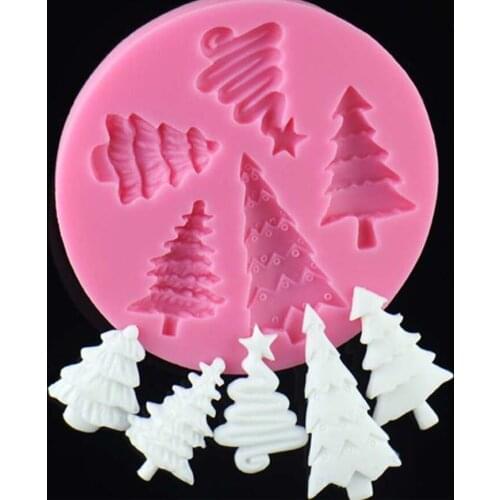 Christmas Trees Shaped 3d Cake Chocolate Mold,Ice Cream Silicone Molds Fondant Soap Mould Kitchen Bakeware