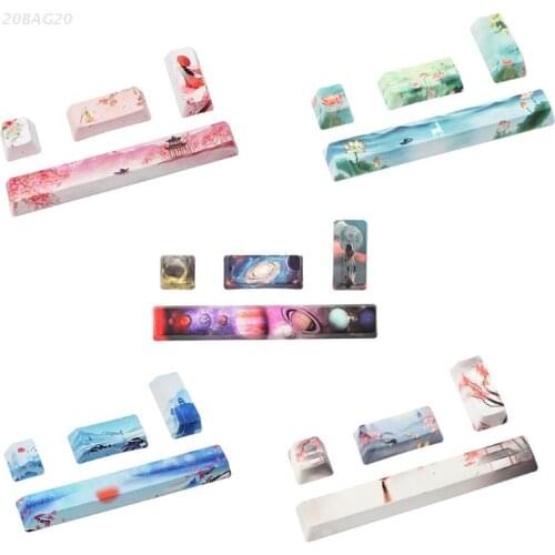 4pcs PBT Personalized Five Side Dye-Subbed OEM Profile Keycap for Mechanical Keyboard Kailh Gateron Outemu Cherry MX