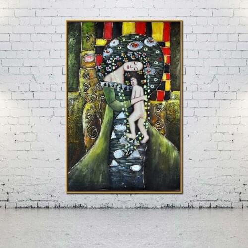 Artcozy Oil Canvas Painting karya lukis gustav klimt For Home Decoration Wall Art