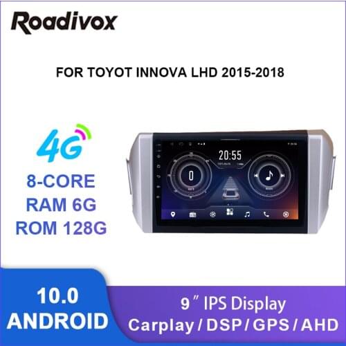 9" android 10.0 car radio video gps navigation player for Toyota innova LHD 2015-2018 multimedia autoradio stereo head unit