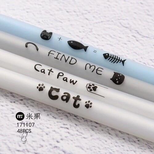 0.5 mm Cat Paw Fishbone Ink Pen Promotional Gift Stationery School & Office Supply