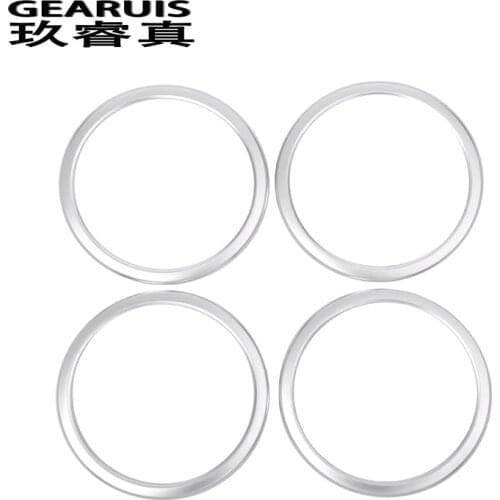 Car styling 4pcs Chrome ABS Car Door Audio Speaker Circle decoration cover trim for BMW New 1 series Sedan 118i 120i 125i 2017