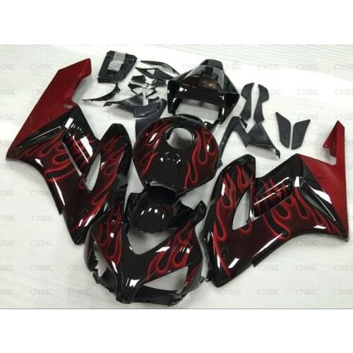 For CBR1000RR 2004 - 2005 Fairings for Honda Cbr1000 RR 05 Black Red Frame Plastic Fairings CBR 1000 RR 05 Bodywork Unpainted