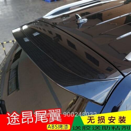 For Volkswagen VW Atlas Teramont 2017 2018 ABS Plastic Unpainted Color Rear Roof Spoiler Wing Trunk Lip Boot Cover Car Styling