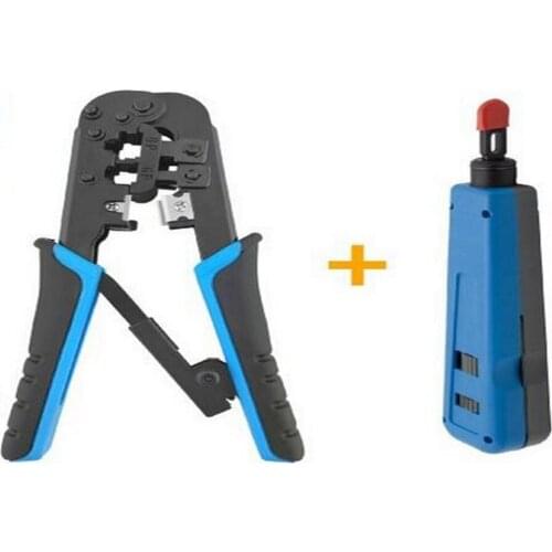 LBSC Crimping and Punch Down Tools with 66, 110 and Krone Blades for 4P/6P/8P, RJ-11/RJ-12/RJ-45 Network and Telephone Cables